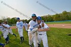 Baseball vs Babson  Wheaton College Baseball players celebrate their victory over Babson to win the NEWMAC Championship for the third year in a row. - (Photo by Keith Nordstrom) : Wheaton, baseball, NEWMAC